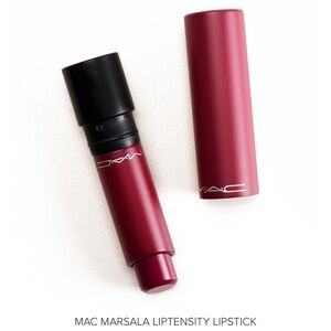 MAC Liptensity Lipstick in MARSALA Burgundy Berry Satin ONLY SWATCHED LIKE NEW‍